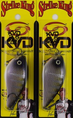 (LOT OF 2) STRIKE KING KVD 2.5 WAKE BAIT HCKVD2.5W-696 RIVER SHINER J1222 - Image 1 of 2