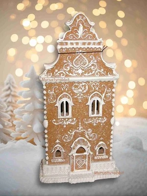 Cupcakes & Cashmere Slim Gingerbread House 14" Brillo Navidad Decoración de Mesa Foto 1 de 4