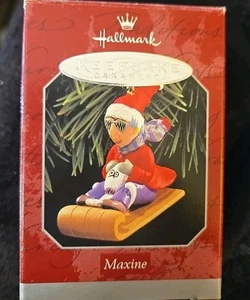 Hallmark ornament 1998 Maxine sled (NEW) Christmas  - Picture 1 of 1