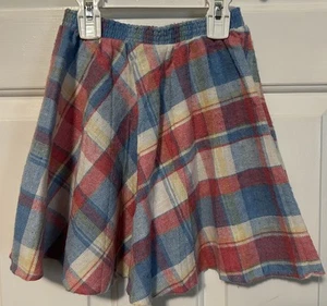 Vintage Winnie The Pooh Plaid Skirt Girls Size 6 Sears Disney Colorful Acrylic - Picture 1 of 4