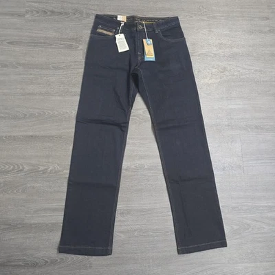 Pantalones de mezclilla elásticos nuevos con etiquetas Prana Axiom para hombre 31x34 azul índigo recto lavado oscuro Foto 1 de 4