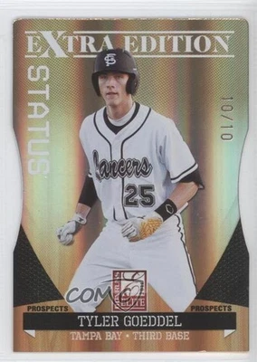 2011 Donruss Elite Extra Edition Prospects Gold Status Die-Cut /10 Tyler Goeddel - Image 1 of 2