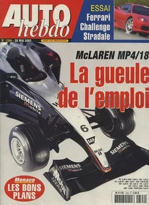 AUTO HEBDO Nr. 1394 vom 28. Mai 2003 MACLAREN MP4/18 FERRARI CHALLENGE STRASSE E55 - Bild 1 von 1