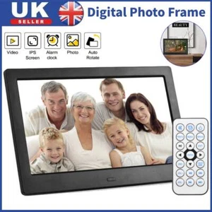 Digital Photo Frame 10.1 Inch Display Motion Detection Black with Remote - Picture 1 of 7