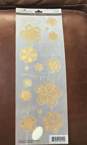 RIESIGE 3 x 12" MISS ELIZABETH'S Stickerbögen GOLD FILIGRAN BLUMEN VERS * - Bild 1 von 1