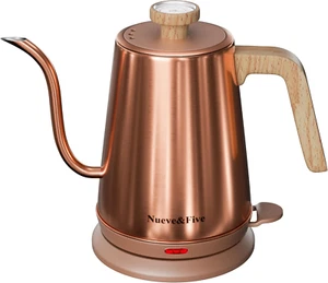 Electric Kettle with Thermometer, Copper Tea Kettle with Auto Shut-Off, 1000W - Picture 1 of 12