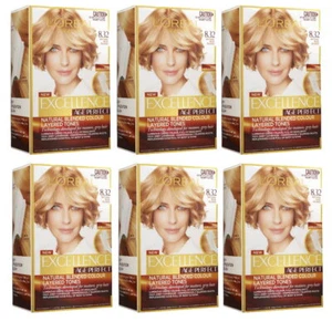 6x L'Oreal Paris Excellence Age Perfect Hair Colour 8.32 Natural Rose Blonde - Picture 1 of 3