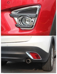 Apto para 2016 Mazda CX-5 CX5 cromado delantero + trasero lámpara antiniebla decoración - Imagen 1 de 10