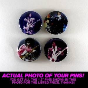 PRINCE - 1.5" ALFILERES/BOTONES (registro lp impresión póster camisa púrpura lluvia logo) - Imagen 1 de 2