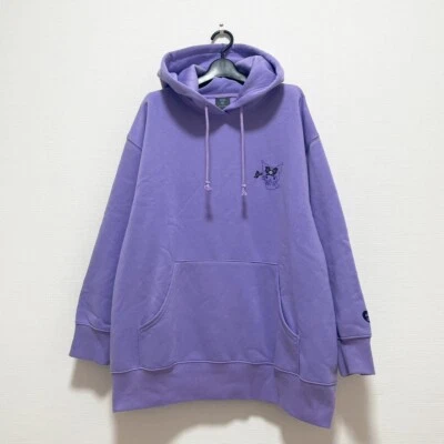 Женская толстовка с капюшоном вышитая Sanrio Kuromi Anna Sui размер XL фиолетовая Kawaii Jfashion - Изображение 1 из 4