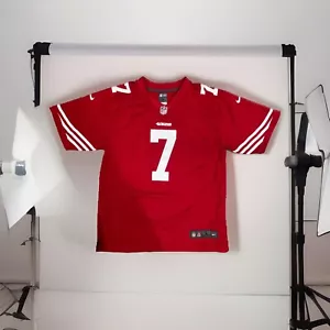 Maglietta da calcio Colin Kaepernick On Field 49Er NFL unisex taglia large rossa e bianca - Foto 1 di 4