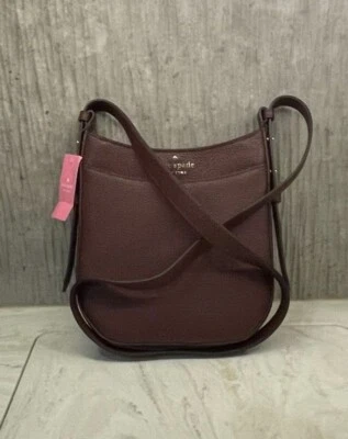 NUEVO CON ETIQUETAS KATE SPADE LEILA Bolso Bandolera Cartera Madera de Cerezo Cuero Guijarro K7306 Foto 1 de 4