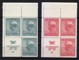 Czechoslovakia 1937 MNH Mi 377-Zf-378Zf Sc 232-233 Jan Evangelista Purkyne ** - Picture 1 of 2