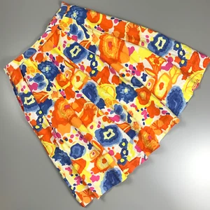 Falda Liz Claiborne New York para mujer 10 pliegues de caja de lino acuarela brillante floral - Imagen 1 de 11