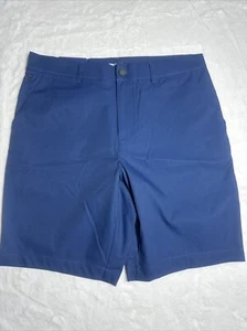 32 Degrees Cool Men's Shorts Twill Tech Performance Stretch Blue Size 34 - Picture 1 of 6