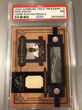 2004 Donruss Timeless Treasures Home Run Materials Ron Santo PSA 7 10/12 Jersey#