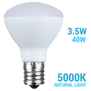 Satco LED 120V 3.5W =40W R14 Frost Intermediate E17 Dimmable 5000K Natural Light - Picture 1 of 7
