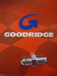 MONTAJE DE LÍNEA DE FRENO MACHO GOODRIDGE CROMO 3/8-24 AN-3 PERRO GRANDE HARLEY AIH - Imagen 1 de 1