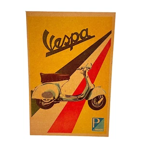 Piaggio Vespa Scooter Advertising Wood Sign Vertical 12 x 8 Handmade In Thailand - Picture 1 of 12