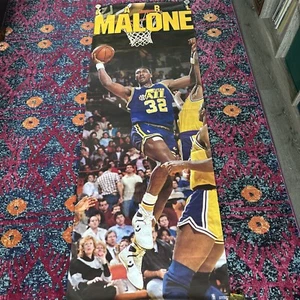 Vintage 1989 Costacos Brothers Karl Malone Utah Jazz Action Poster #1082 See Pic - Picture 1 of 9