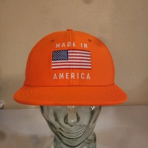 Union Wear Made In USA MADE IN AMERICA Neon Orange Adjustable Hat - Picture 1 of 10