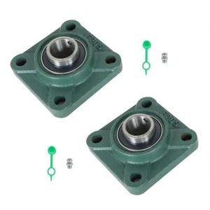 2 piezas UCF205-16 base sólida bloque de almohada brida cojinete montado 1" diámetro 4 pernos - Imagen 1 de 16