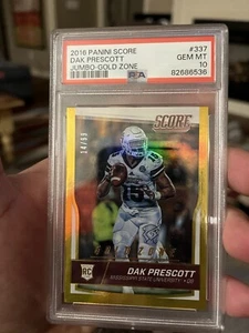 DAK Prescott 2016 Score Jumbo Gold Zone RC PSA 10 /99 Gem Mint POP2 - Bild 1 von 1