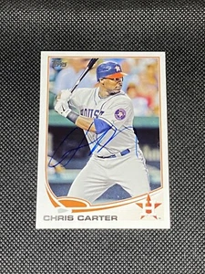Chris Carter Houston Astros Signed Auto 2013 Topps Card #607 ~ COA - Picture 1 of 3