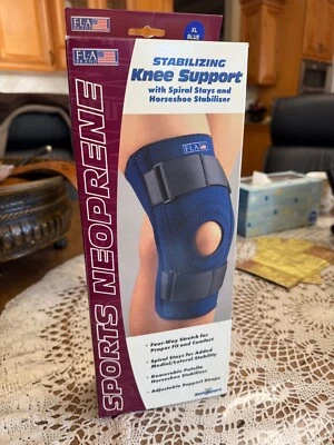 Soporte de rodilla estabilizador FLA, estabilizador de herradura (azul marino) X-grande Foto 1 de 4