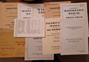 Varias listas de piezas manuales libro Segunda Guerra Mundial Jeep Willys MB Ford GPW jeeps usados - Imagen 1 de 1
