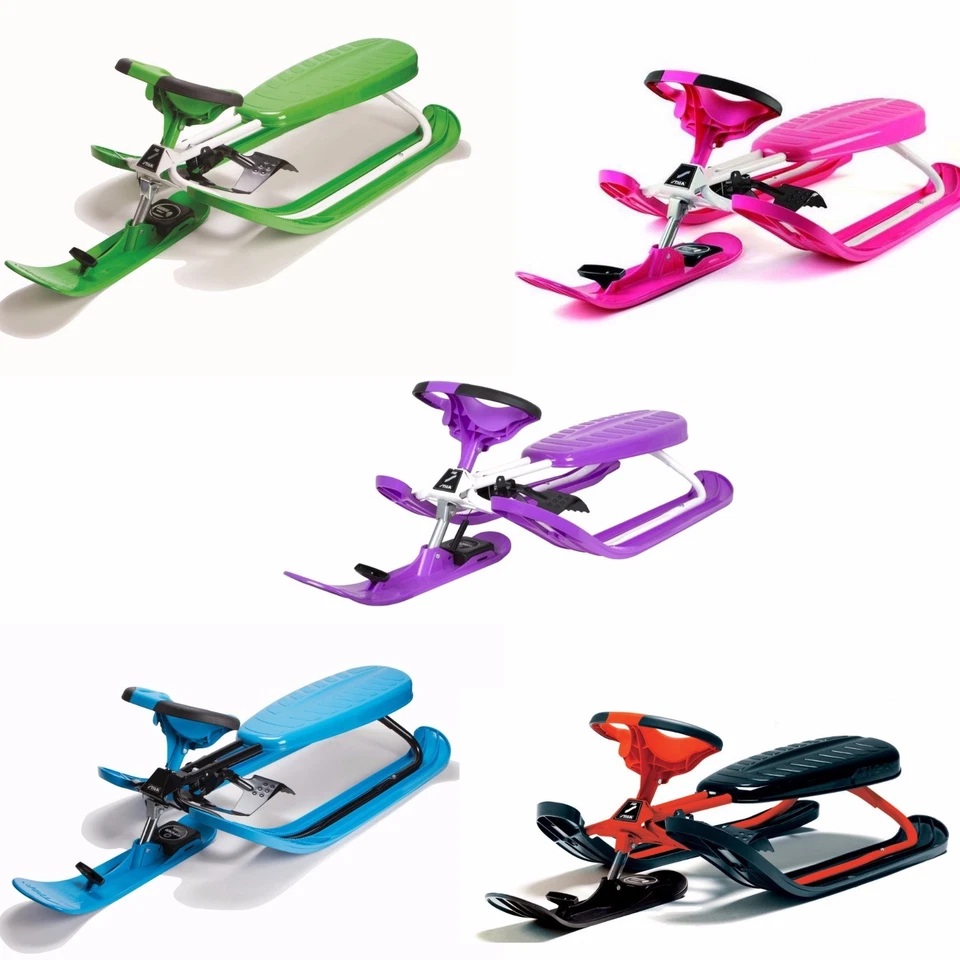 Stiga Lenkschlitten Snow Racer Snowracer Schlitten Lenk Ski  Bob Rodel Sled - Bild 1 von 1