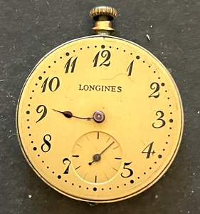 Antique Longines Cal 10.85 Pocket Watch Movement Parts/Repair 15j 24.25mm Swiss - Picture 1 of 2