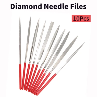 10Pcs 5-1/2 Inch Diamond Needle File Cutting Tool For Metal Glass Carving Craft - Image 1 of 4