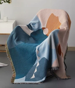 Large -XXL Retro Abstract Throw Blanket Camping Beach Picnic Throw Rug Tapestry - Bild 1 von 27