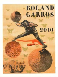 NALINI MALANI Roland Garros French Open 31.75" x 23.75" Poster 2010 Contemporary - Picture 1 of 4