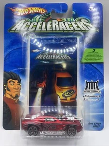 Hot Wheels AcceleRacers Hollowback w/3 Collectible Game Cards flat red color - Picture 1 of 3