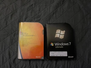 DVDs MS Windows 7 Ultimate 32/64 bits MS WIN caja completa al por menor. MS Office Pro 2007 - Imagen 1 de 2