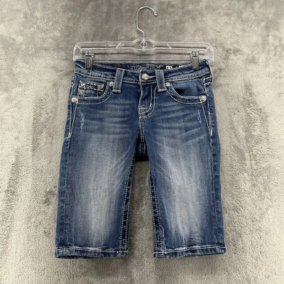 Miss Me Jeans Shorts Youth 12 Blue Denim Bermuda Designer TK5415M - Image 1 of 4
