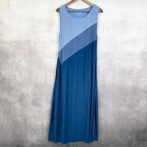 Soft Surroundings Womens Maxi Dress Large Sleeveless Colorblock Resort Chic Boho - Picture 1 of 8