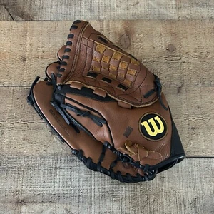 Wilson A500  Baseball Glove 12 1/2" Brown Black Ecco Leather Left Hand Throw LHT - Picture 1 of 9