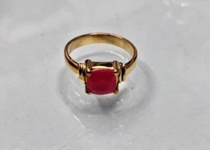 Anillo de boda natural de plata de ley 925 con rubí rojo corte cuadrado de 4 quilates para hombre/mujer - Imagen 1 de 4