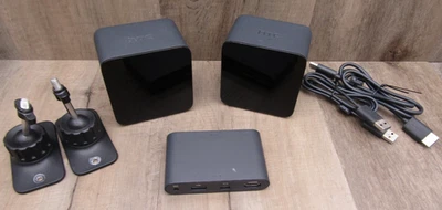 2 HTC Vive VR Base Stations 1.0 w/Link Box etc.. NO Power adapters TESTED - READ - Image 1 of 4