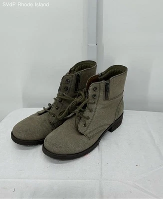 Mix No. 6 botas con cordones verde oliva para mujer 8 Foto 1 de 4