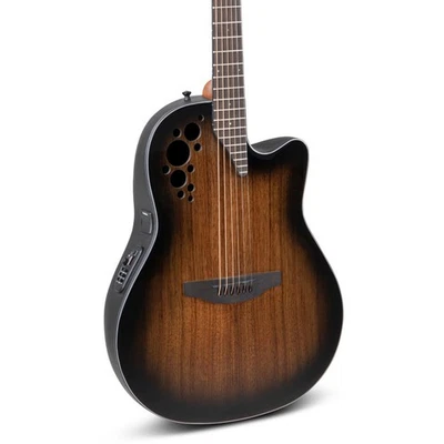 Ovation Celebrity CE44P Elite Plus A/E Guitar, Blackwood Top, Black Burst - Image 1 of 4