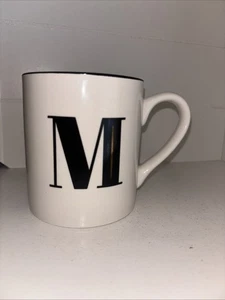 Threshold “M” Monogram Stoneware Coffee Mug NEW~ 16 Ounces - Picture 1 of 6
