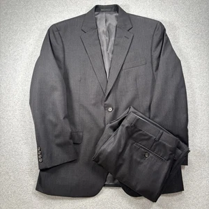 Ralph Lauren 2 Piece Suit 42R Charcoal Gray Pinstripe Wool 2 Button Blazer - Picture 1 of 22