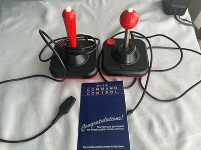 2 Wico Command Control Joysticks Atari 400 800 Red ball Joystick/Deluxe Manual - Image 1 of 3