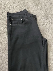 Levi's 512 niedrige Leibhöhe schmale Passform spitz zulaufendes Bein schwarz volle Jeans für Herren Größe 32 x 34 - Bild 1 von 6