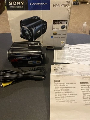 Sony HDR-XR150 120 GB Camcorder W/battery And Av Cables, Box Carl Zeiss - Image 1 of 4