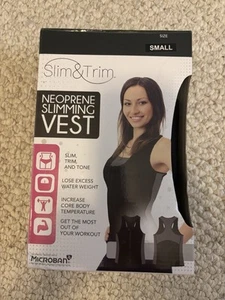 Slim & Trim Neoprene Slimming Vest Size SML Black/Purple NEW In Box - Picture 1 of 6